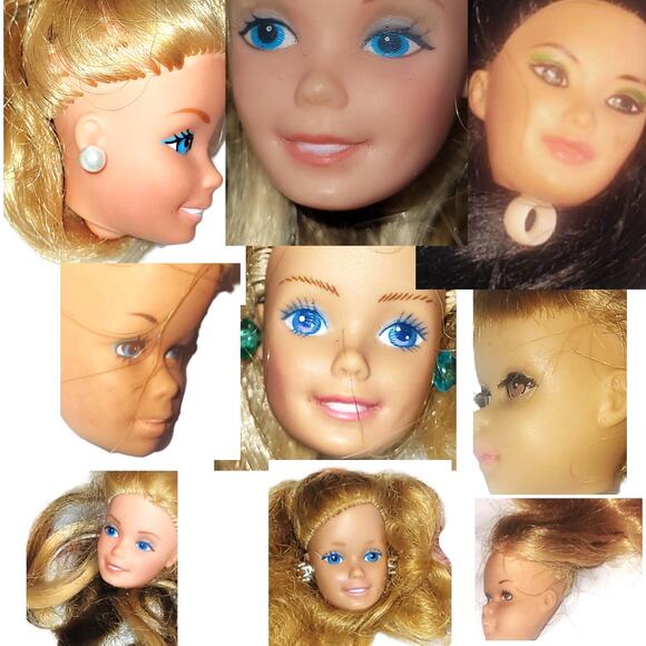 A Vintage Lot of Barbie  & Friends Heads - Picture 1 of 16